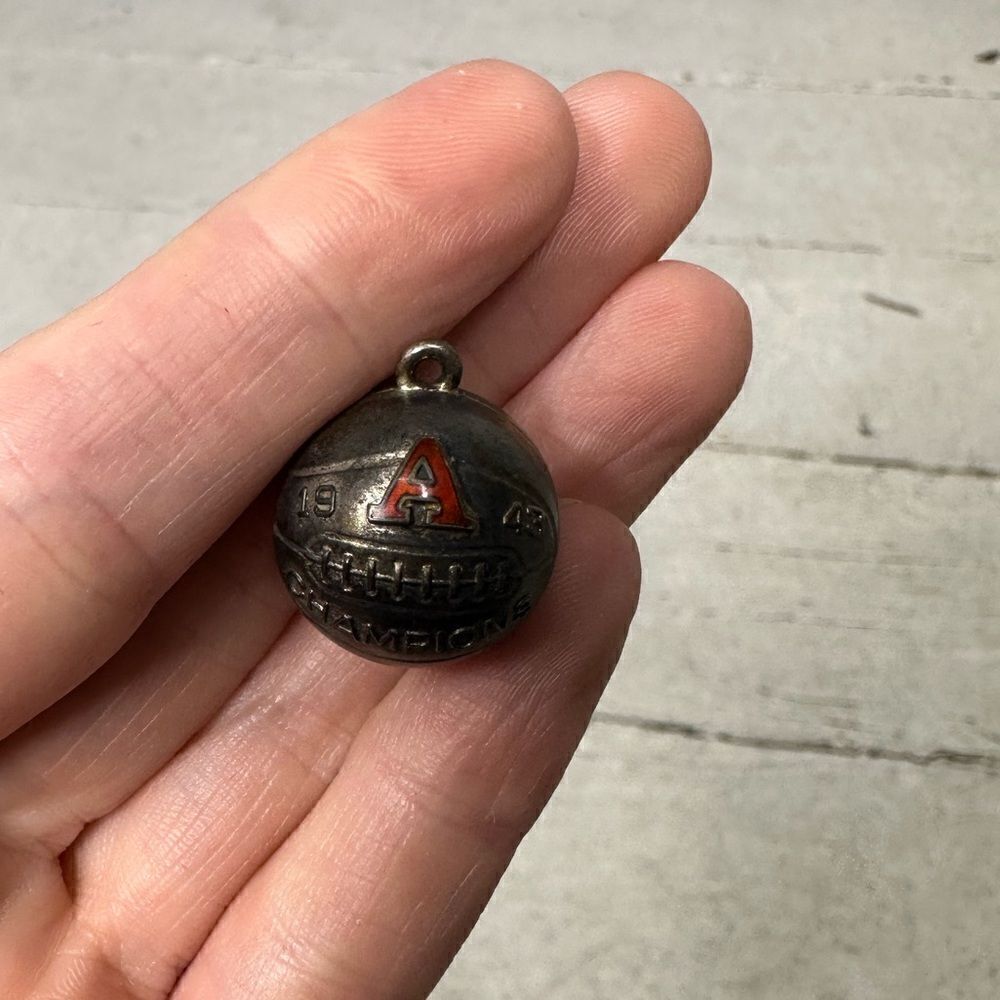 Vintage 1943 Champions Basketball Sterling Charm